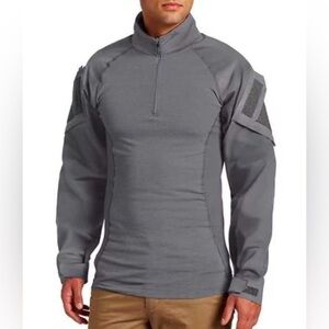 5.11 Tactical Rapid Assault Quarter-Zip Pullover Grey Shirt. Size Medium